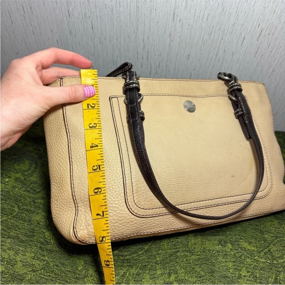 Coach purse east west Chelsea tan brown silver handbag - Picture 12 of 15